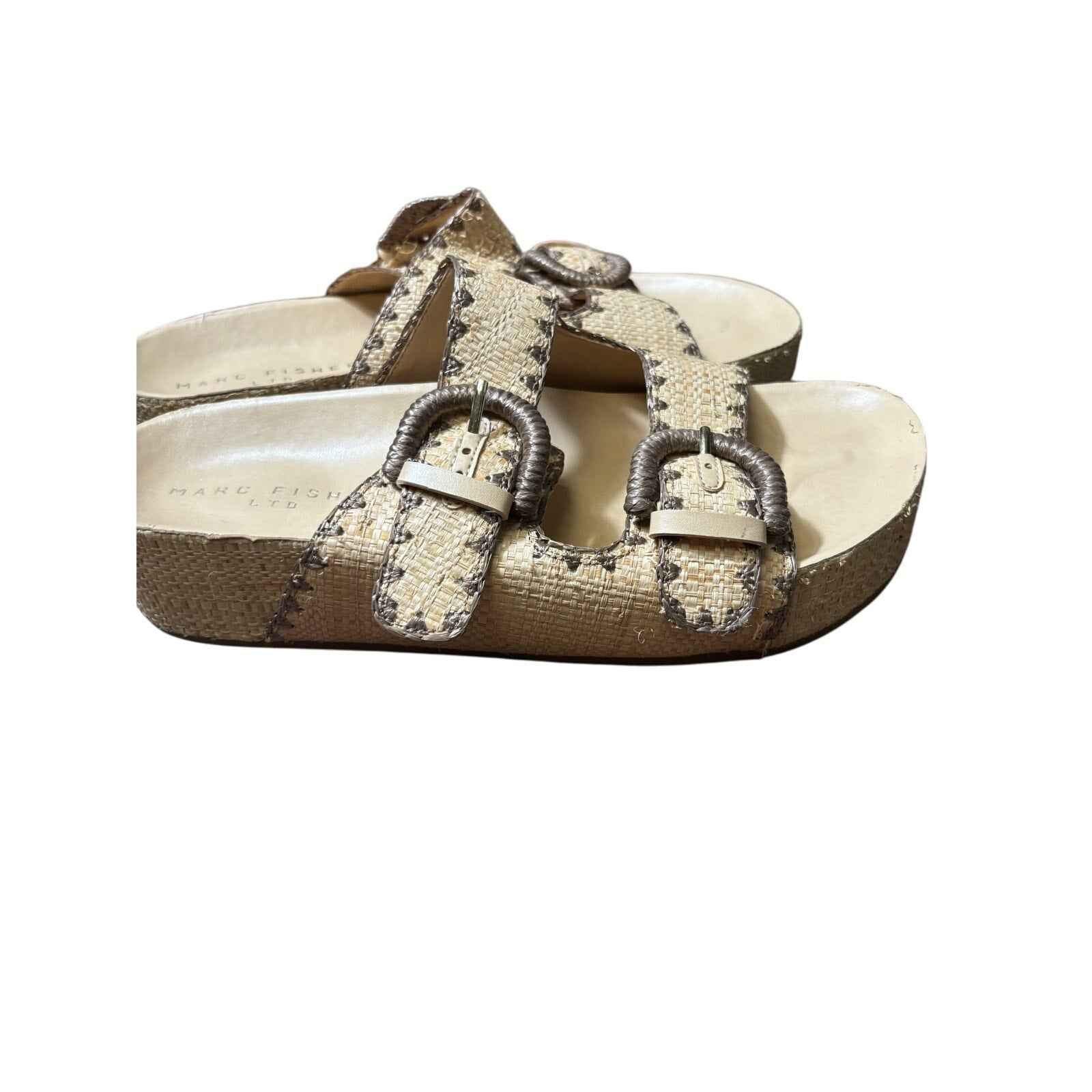 Marc Fisher Rafia Solea Sandals Sz 10