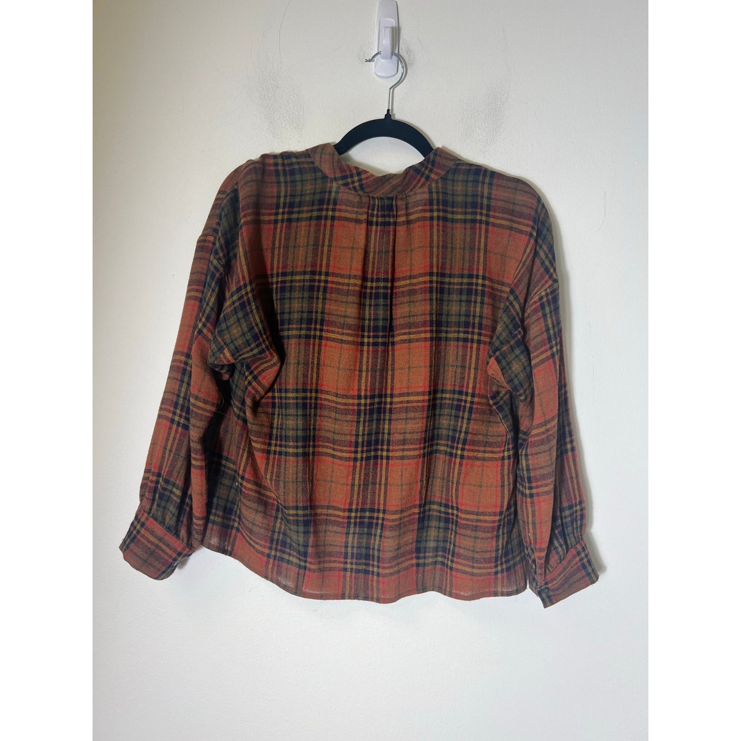 Madewell Long Sleeve Plaid V-Neck Shirt Sz XXS