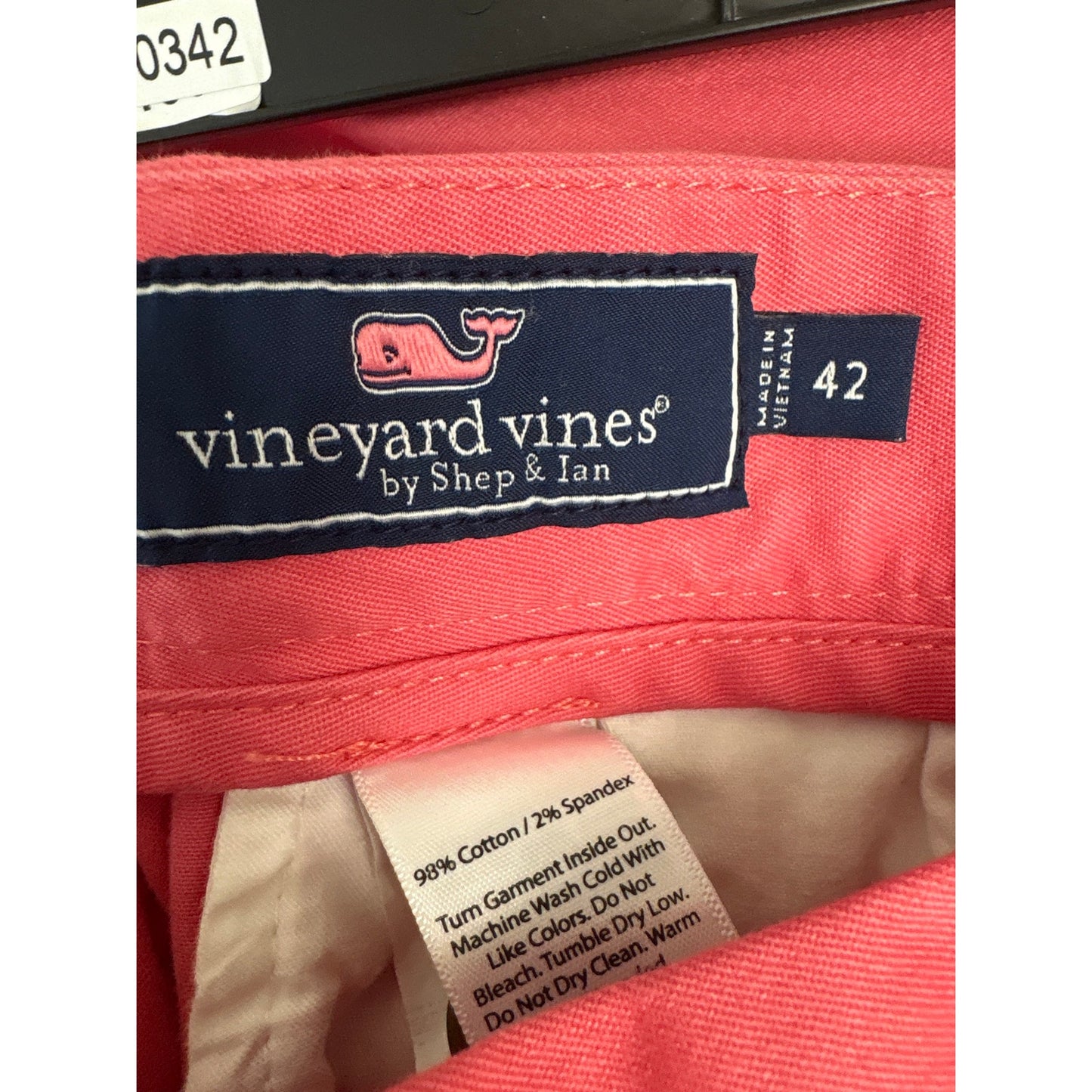 Mens Vineyard Vines Salmon Cotton Shorts Sz 42