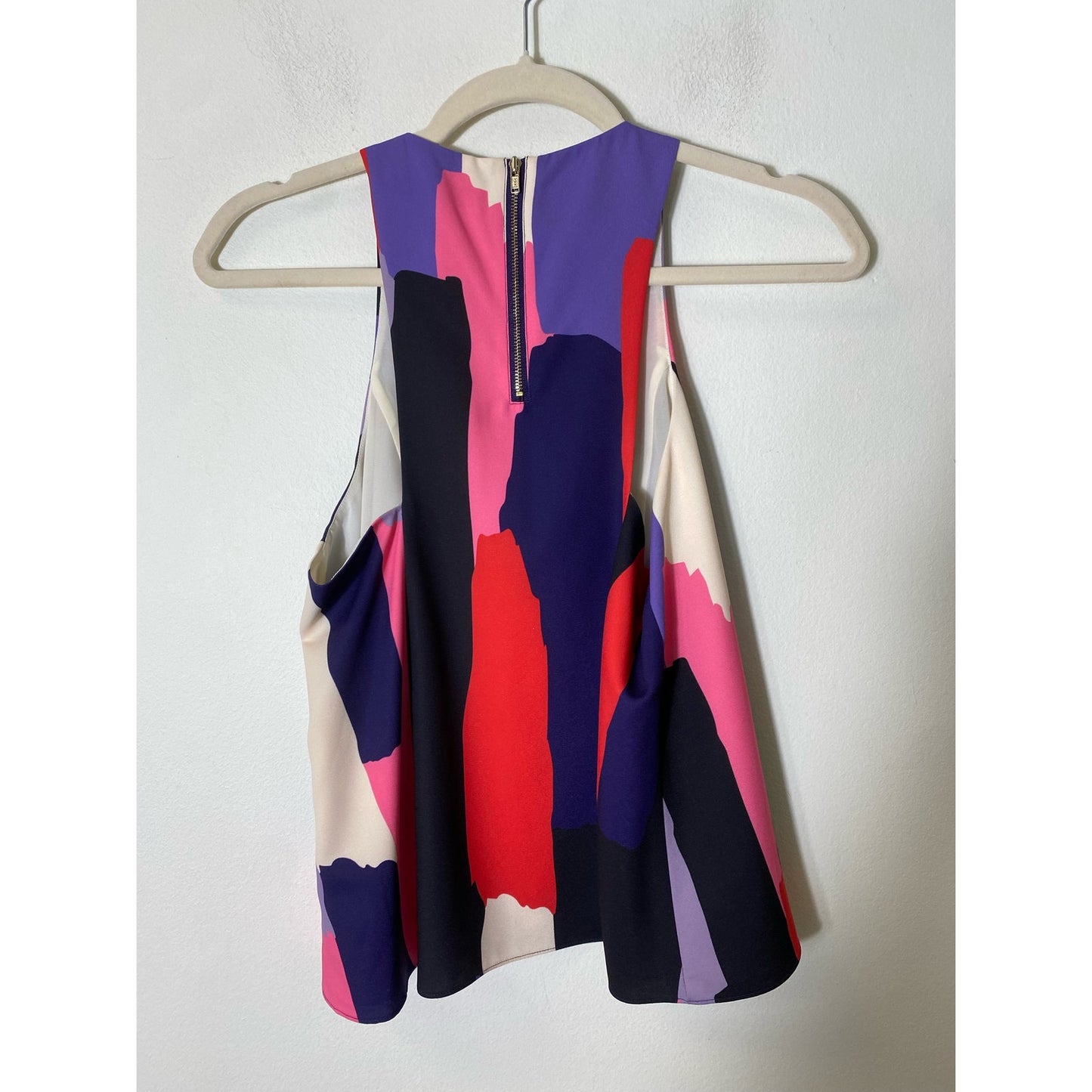 Crosby by Mollie Burch Red Pink Purple Racerback Blouse Sz XS