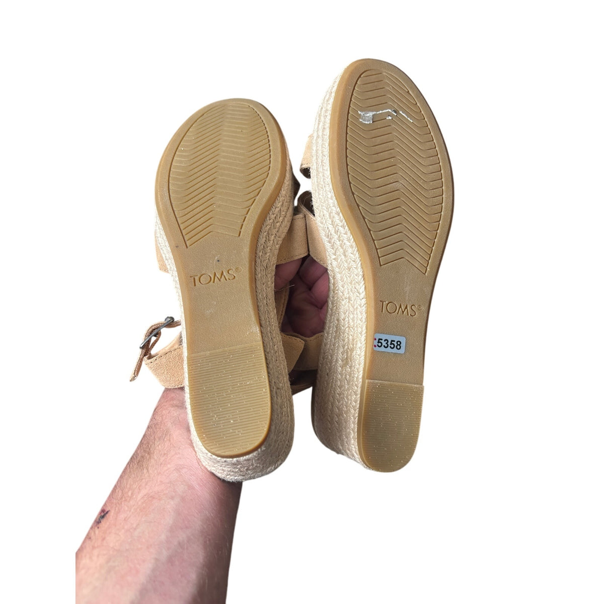 Tom's Suede Wedges Sz 8.5