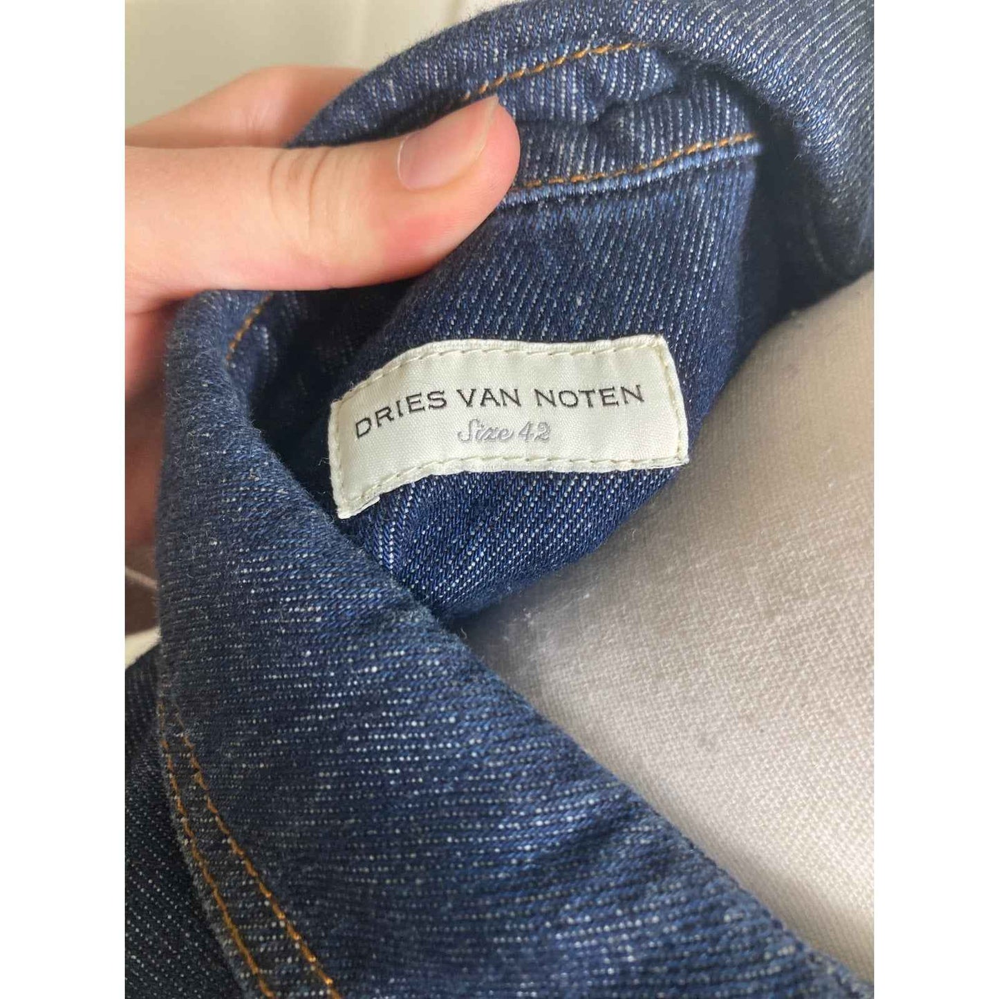 Dries Van Noten Denim Button Up Shirt Sz 42