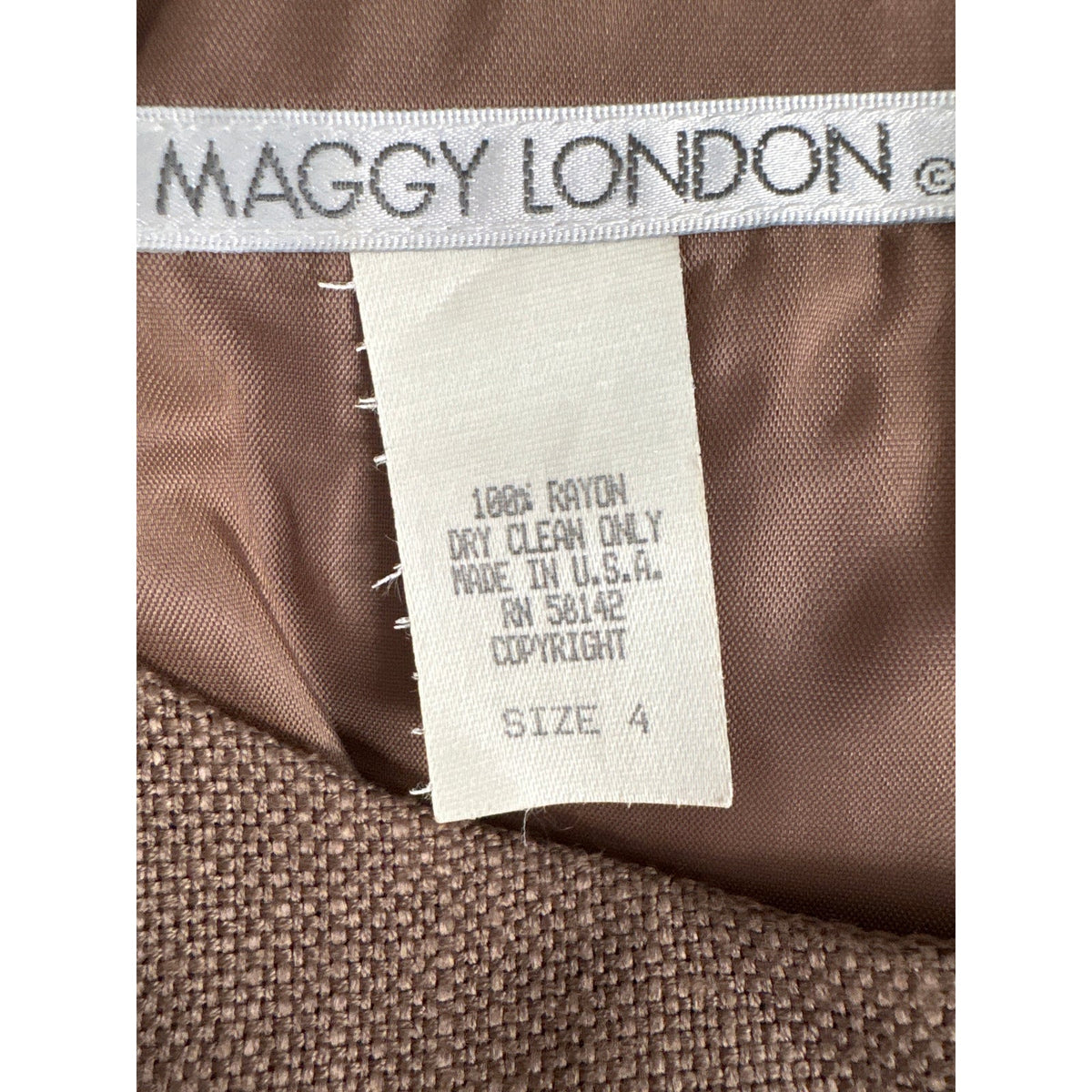 Maggy London Brown Skirt Set Sz 4