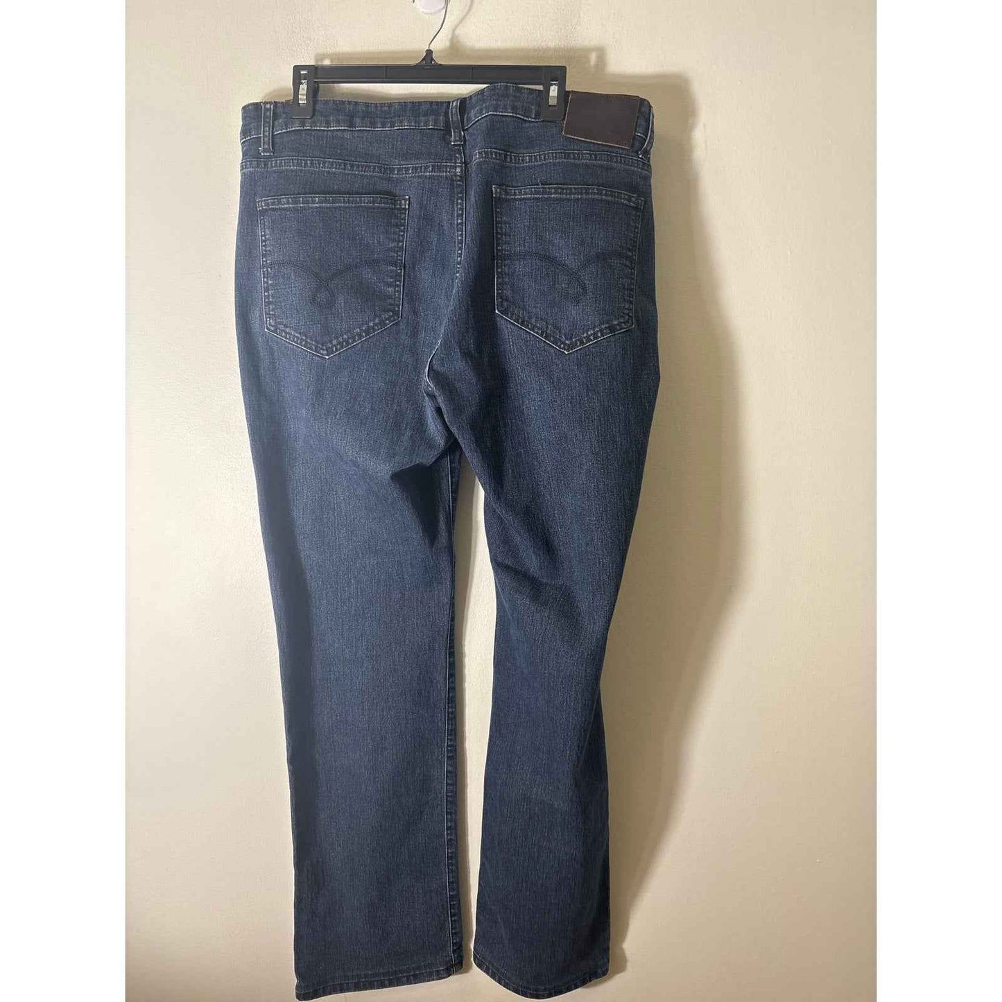 Jack of Spades Dark Wash High Roller Straight Leg Blue Jeans Sz 40x34