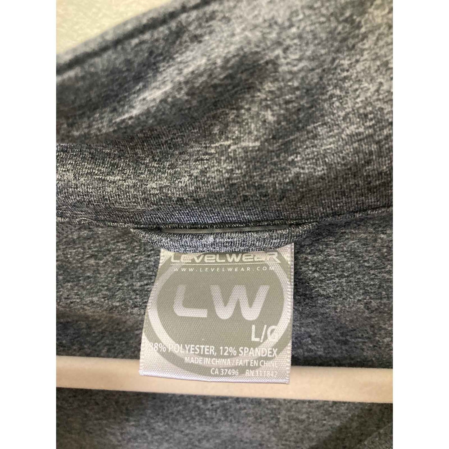 Men's Level Wear Gray Long Sleeve "Vanderbilt" Performance Style Shirt Sz L