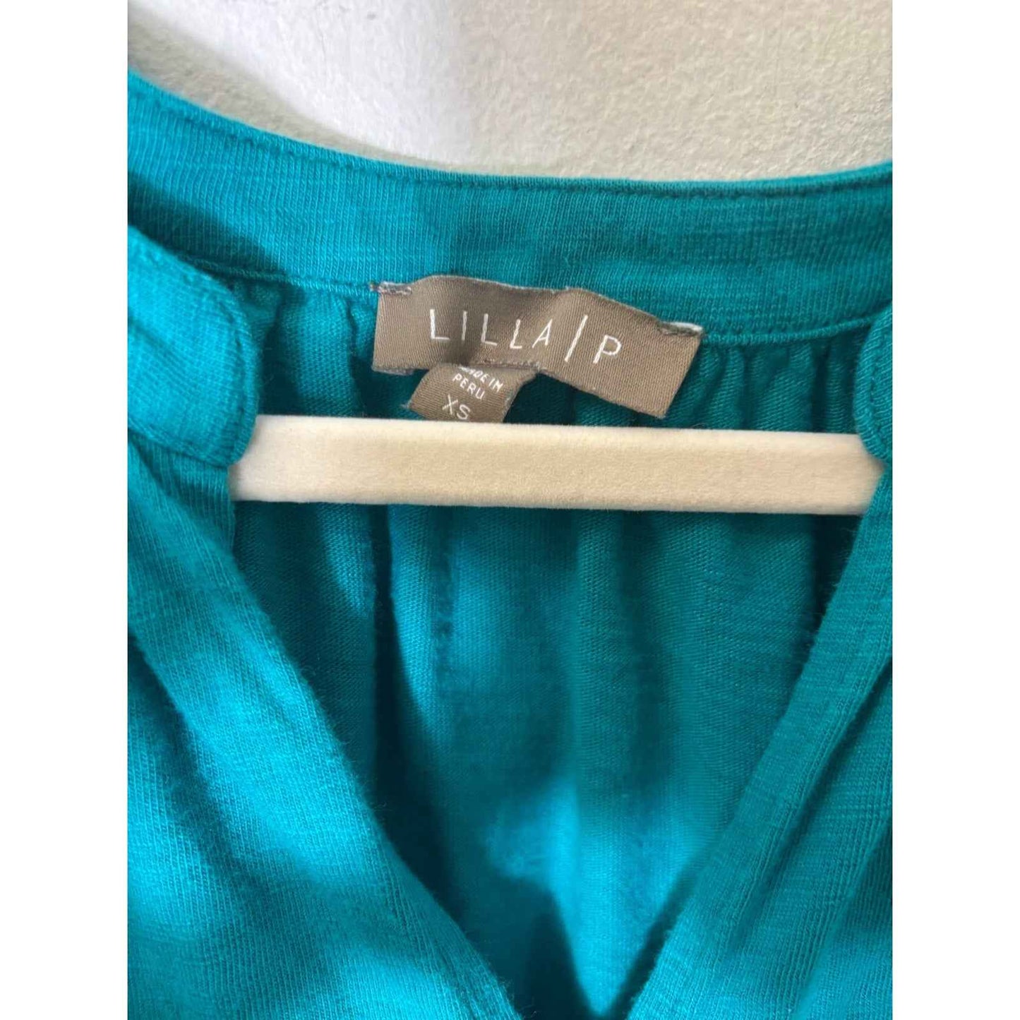 Lilla P Teal Short Sleeve Tee Dress Sz XS