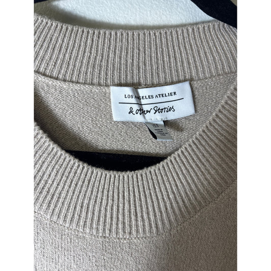 Los Angeles Atelier & Other Stories Tan Wrap Sweater Dress Sz S