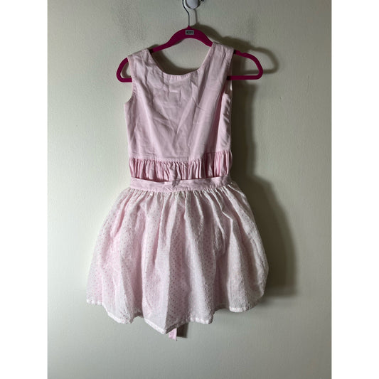 Pears and Bears Girls Pink Apron Dress Sz 5
