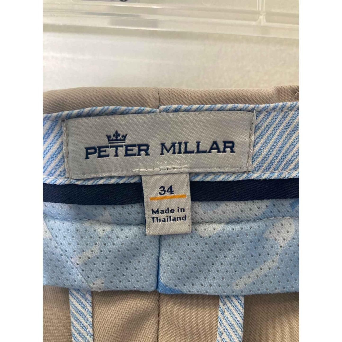 Peter Millar Khaki Golf Shorts Sz 34