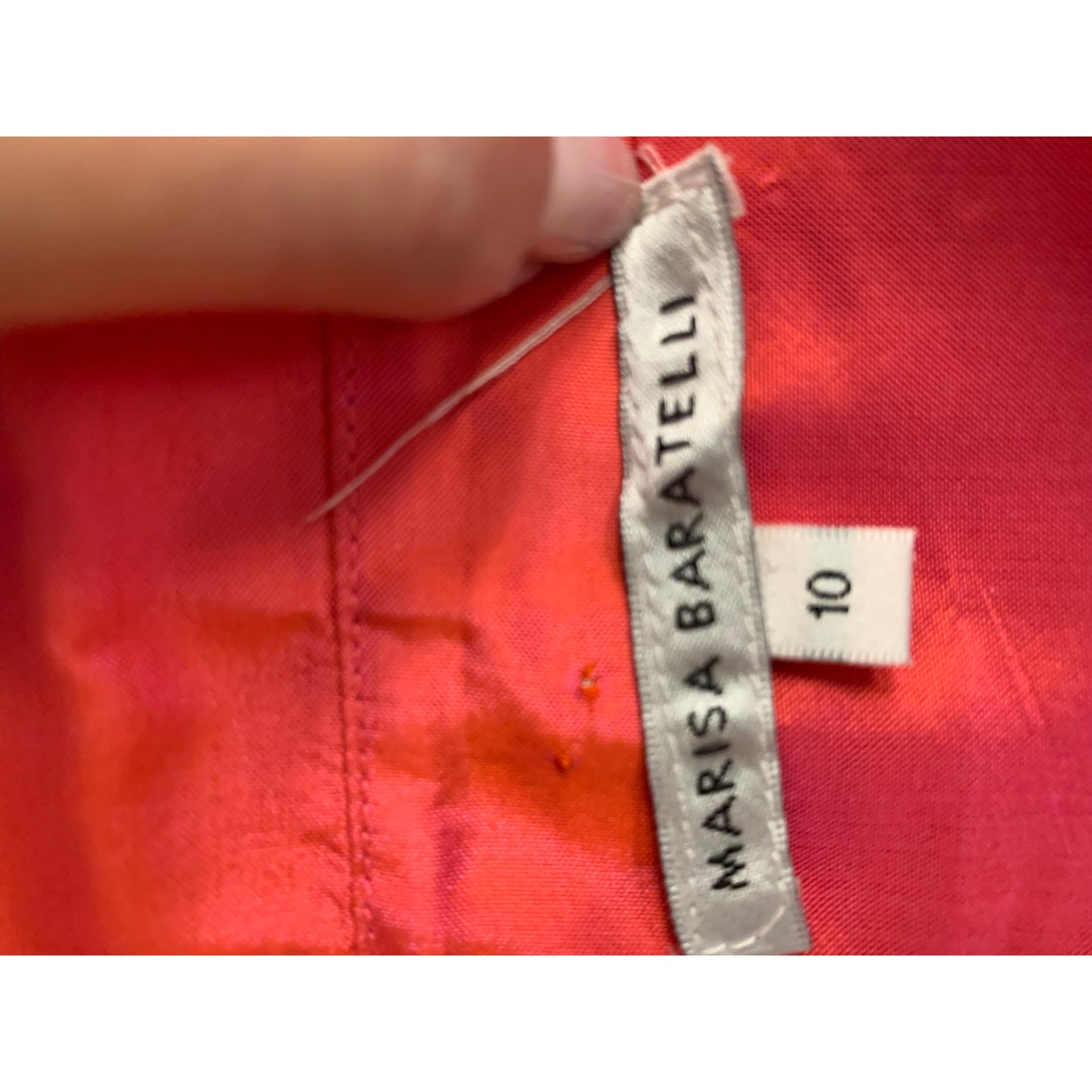 Marisa Baratelli Pink Long Sleeve Silk Cocktail Dress Sz 10