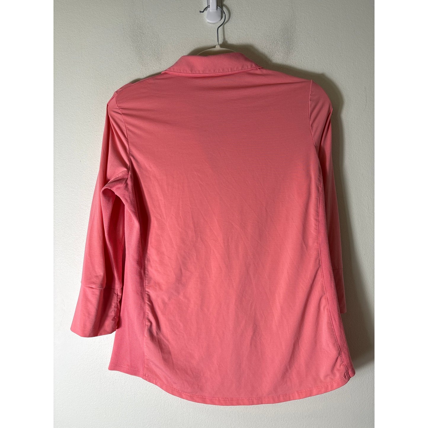 J. McLaughlin Peachy pink Long Sleeve Button Up Shirt Sz S