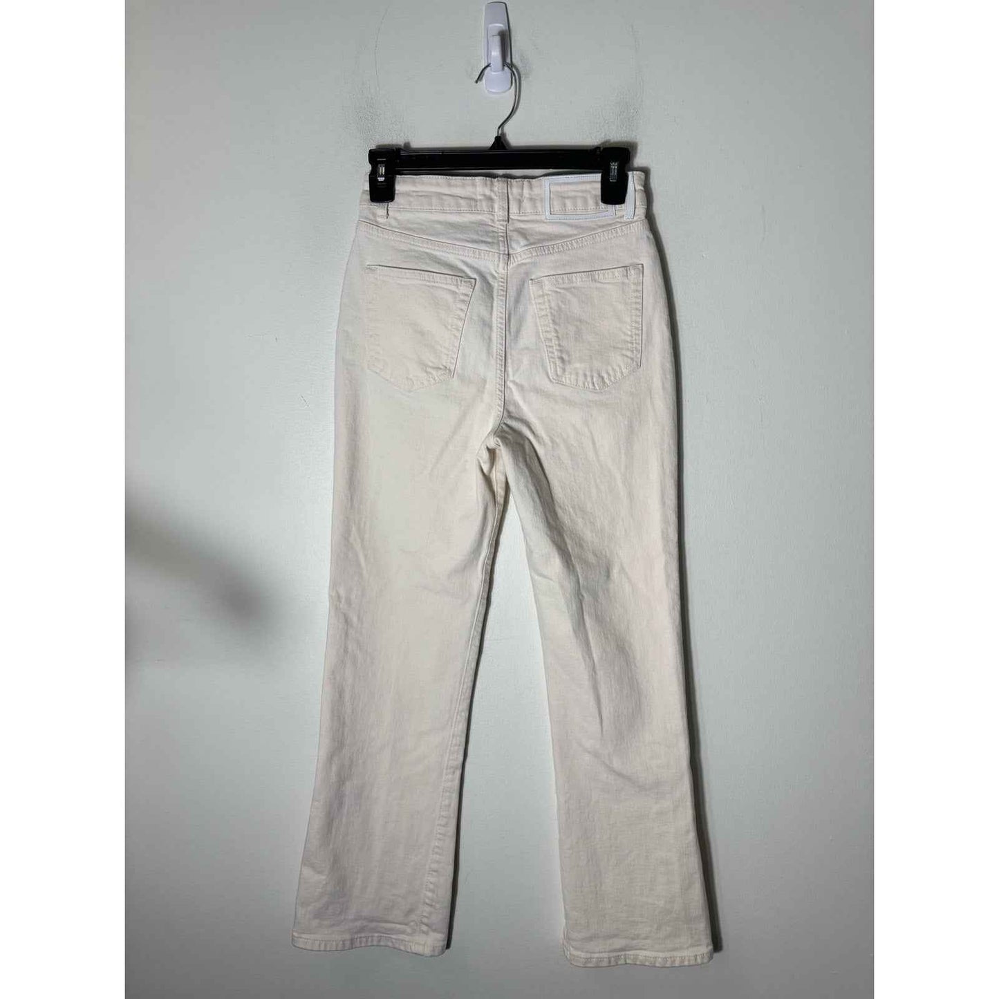 La Ligne White Denim Boot Cut Jeans Sz 25