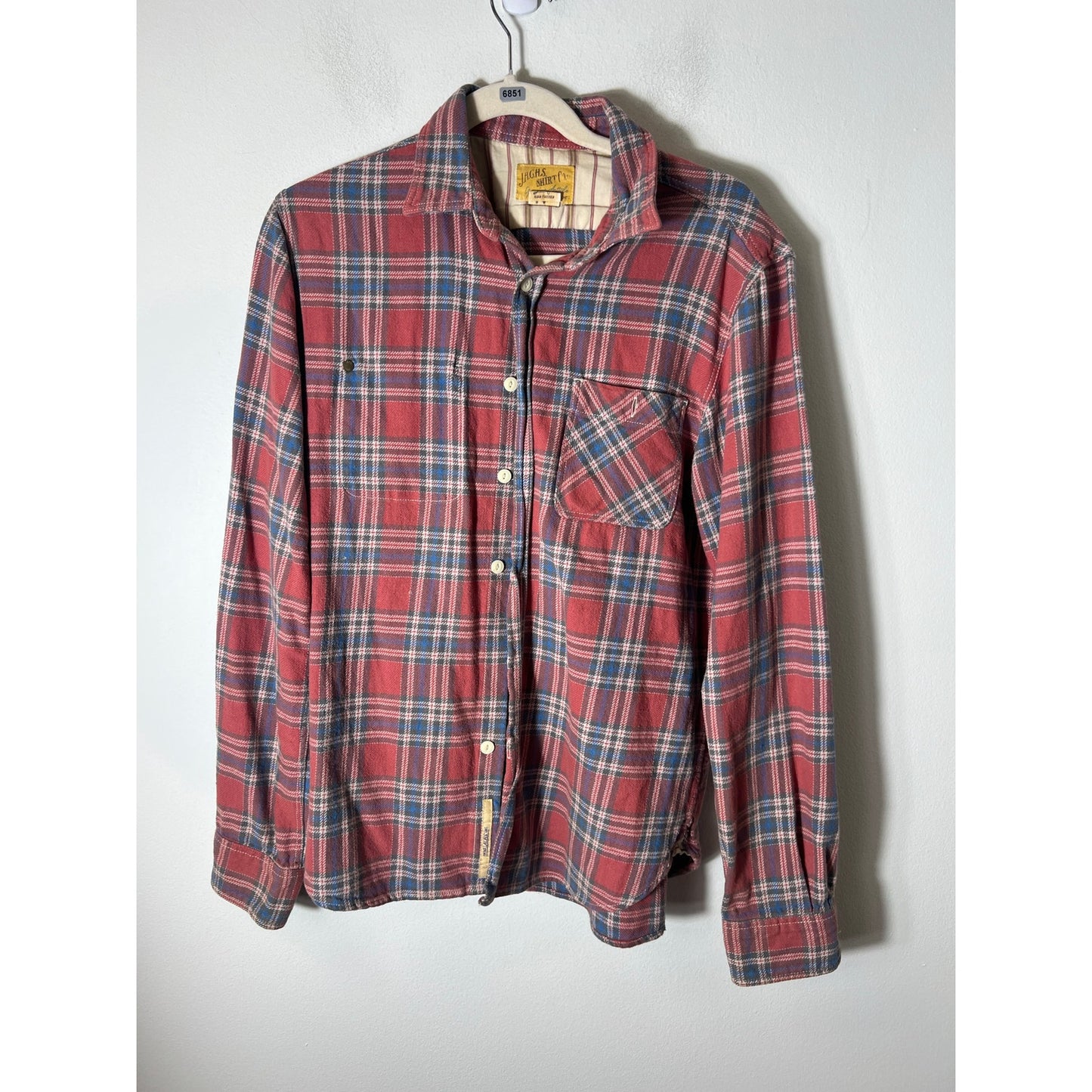 Jachs Shirt Company Flannel Plaid Shirt Sz L