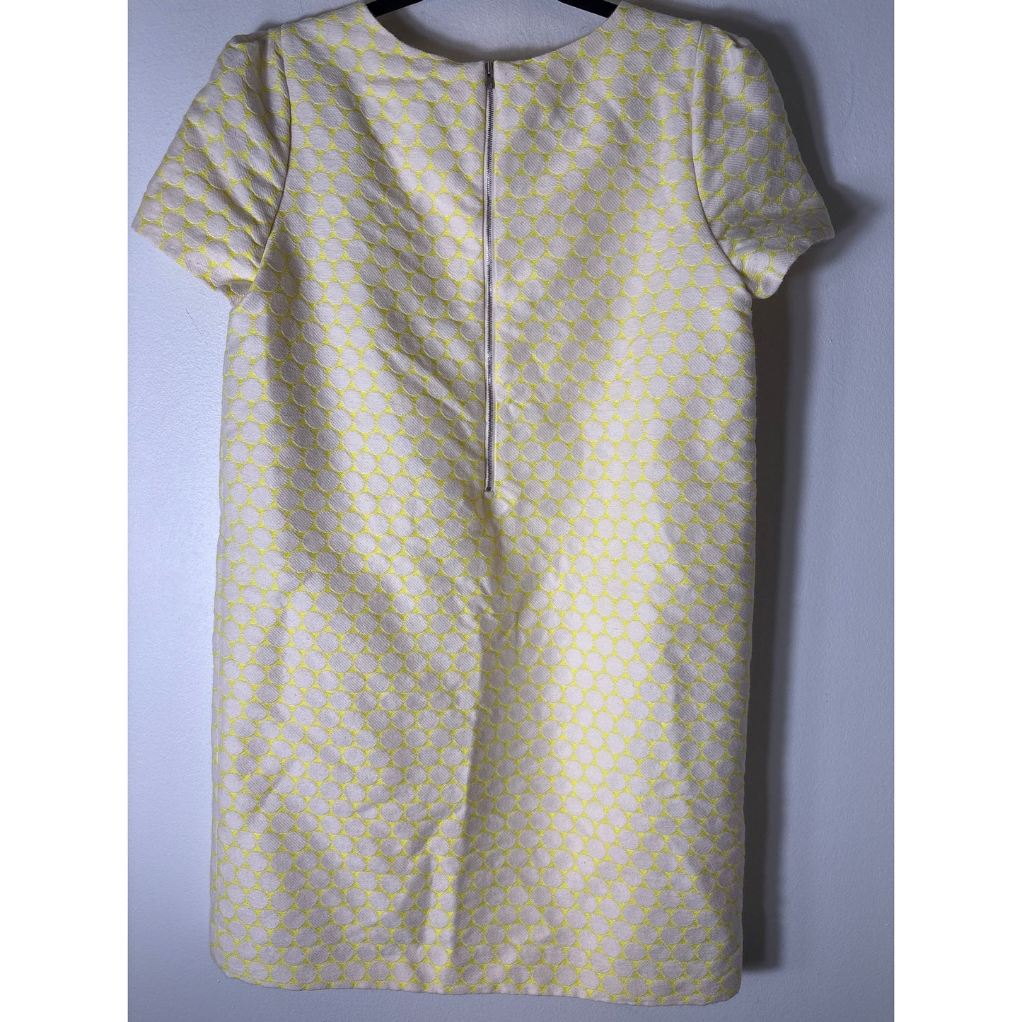 Bonpoint Yellow Polka Dot Short Sleeve Mini Dress Sz Mj