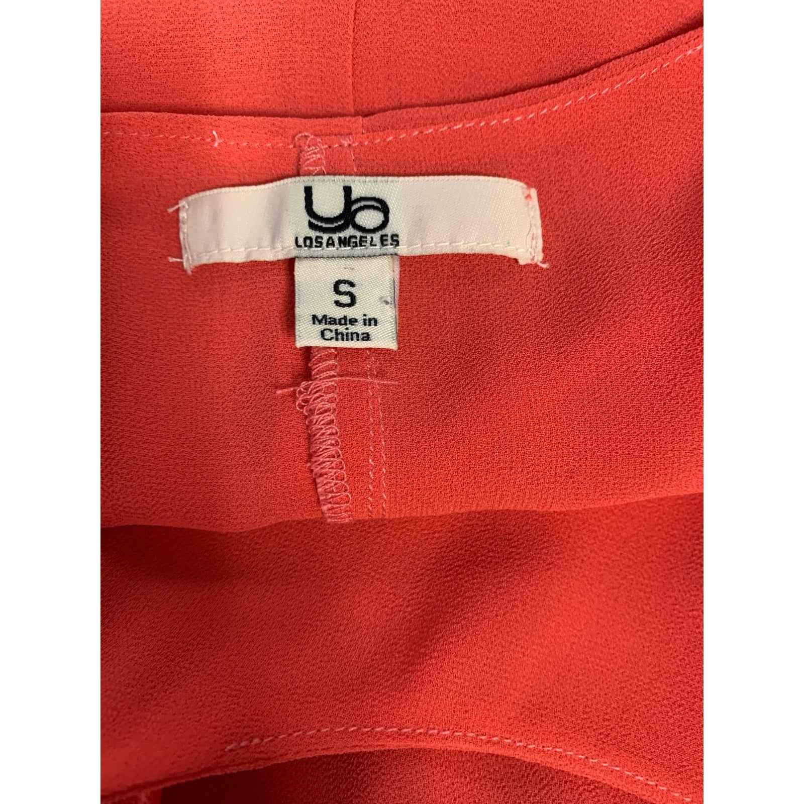 Ya Los Angeles Peach Pink Silk Blend Spaghetti Strap Dress Sz S