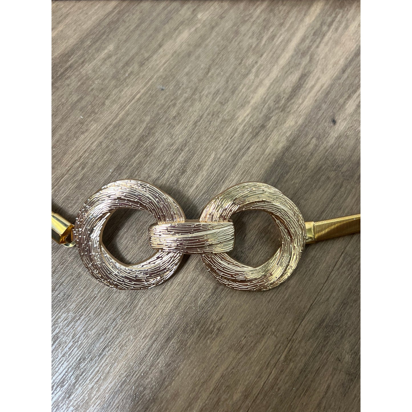 Stretchy Gold Metal Belt, One Size Fits All