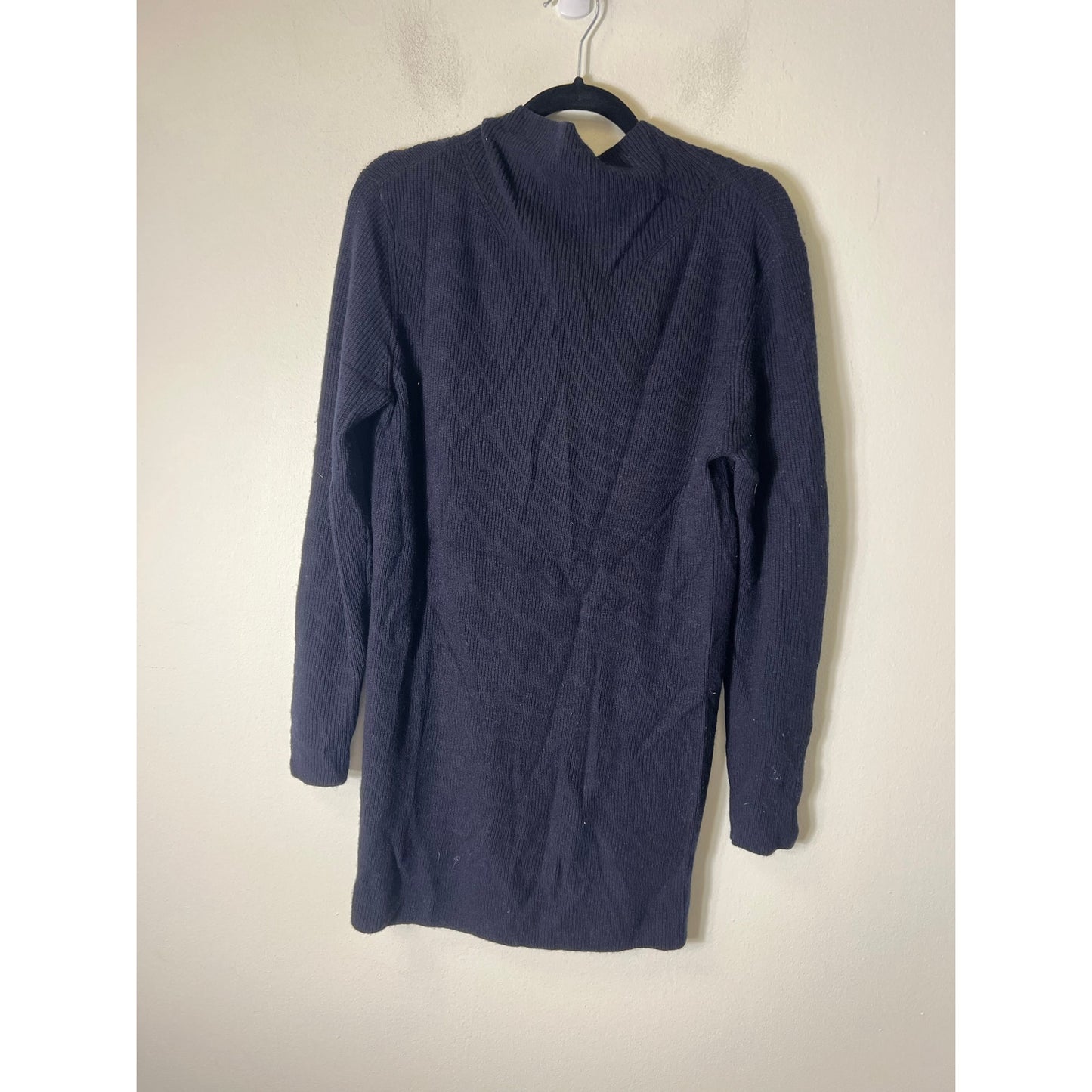 Charli Black Long Sleeve Mock Neck Knit Mini Dress Sz S