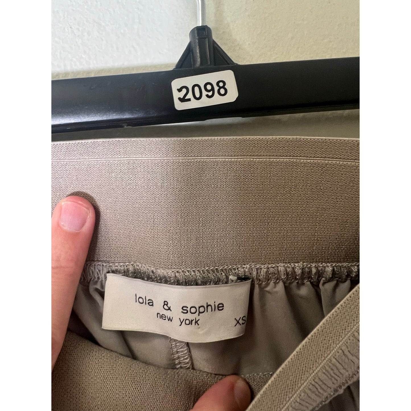 Loa & Sophie New York Silky Loose Fit Gray Elastic Waist Pants Sz XS