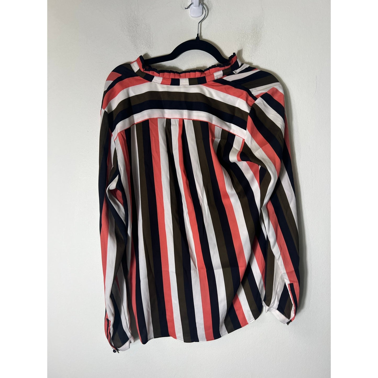 Ann Taylor Multicolor Stripe Long Sleeve V-Neck Tunic Sz M