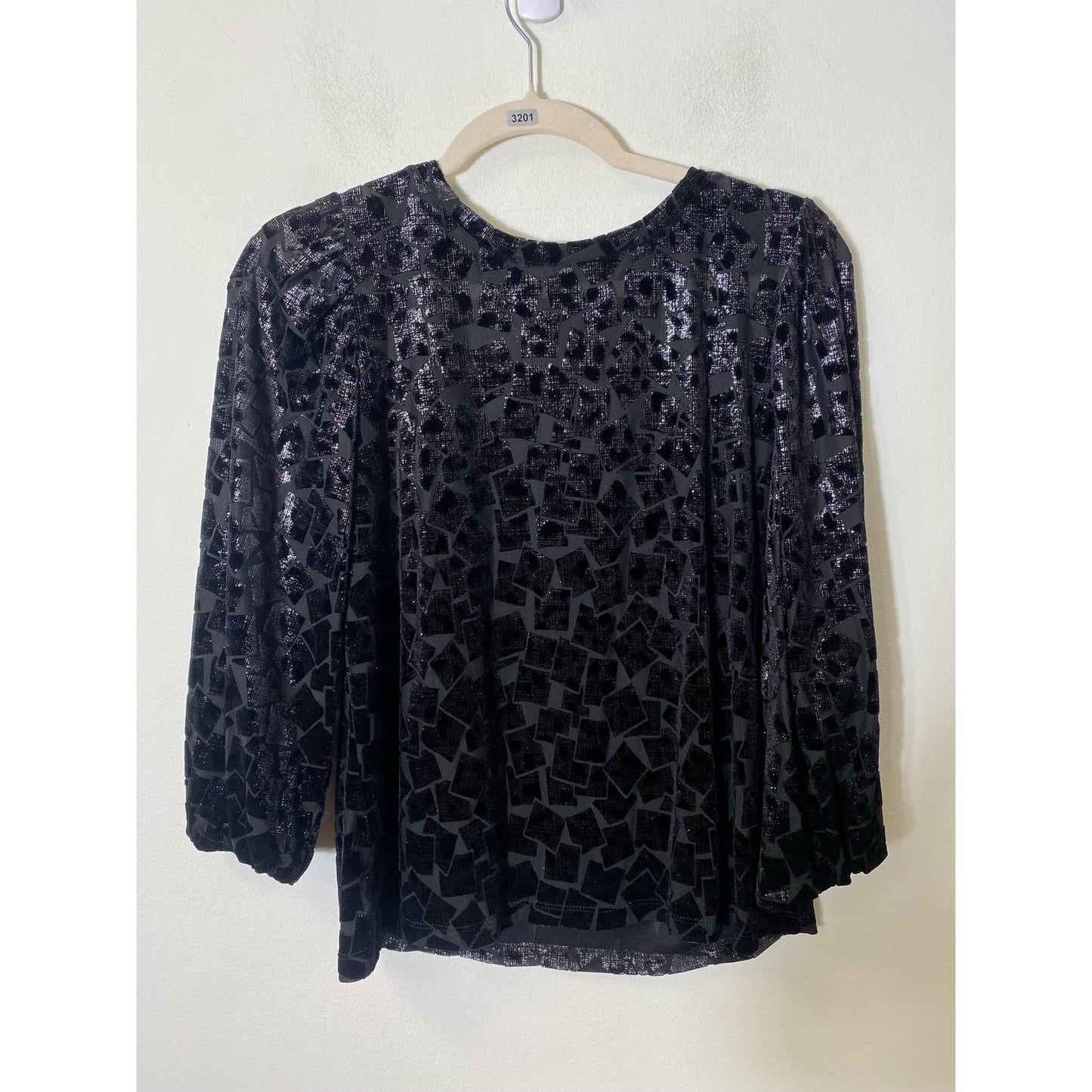 Elliott Lauren Black Long Sleeve Blouse Sz S