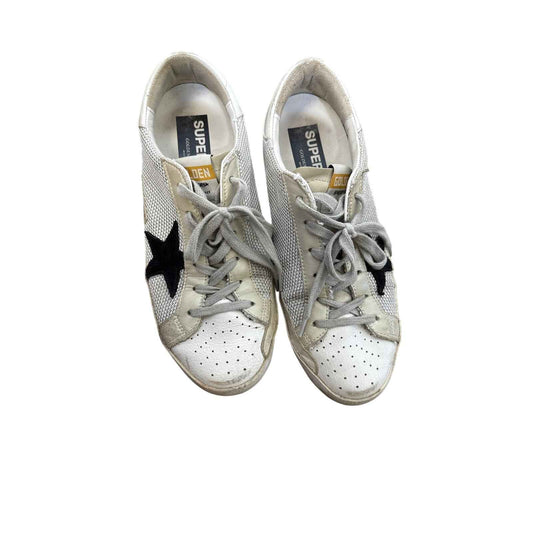 Golden Goose Super Star Off White Canvas and Leather Sneaker Sz 40