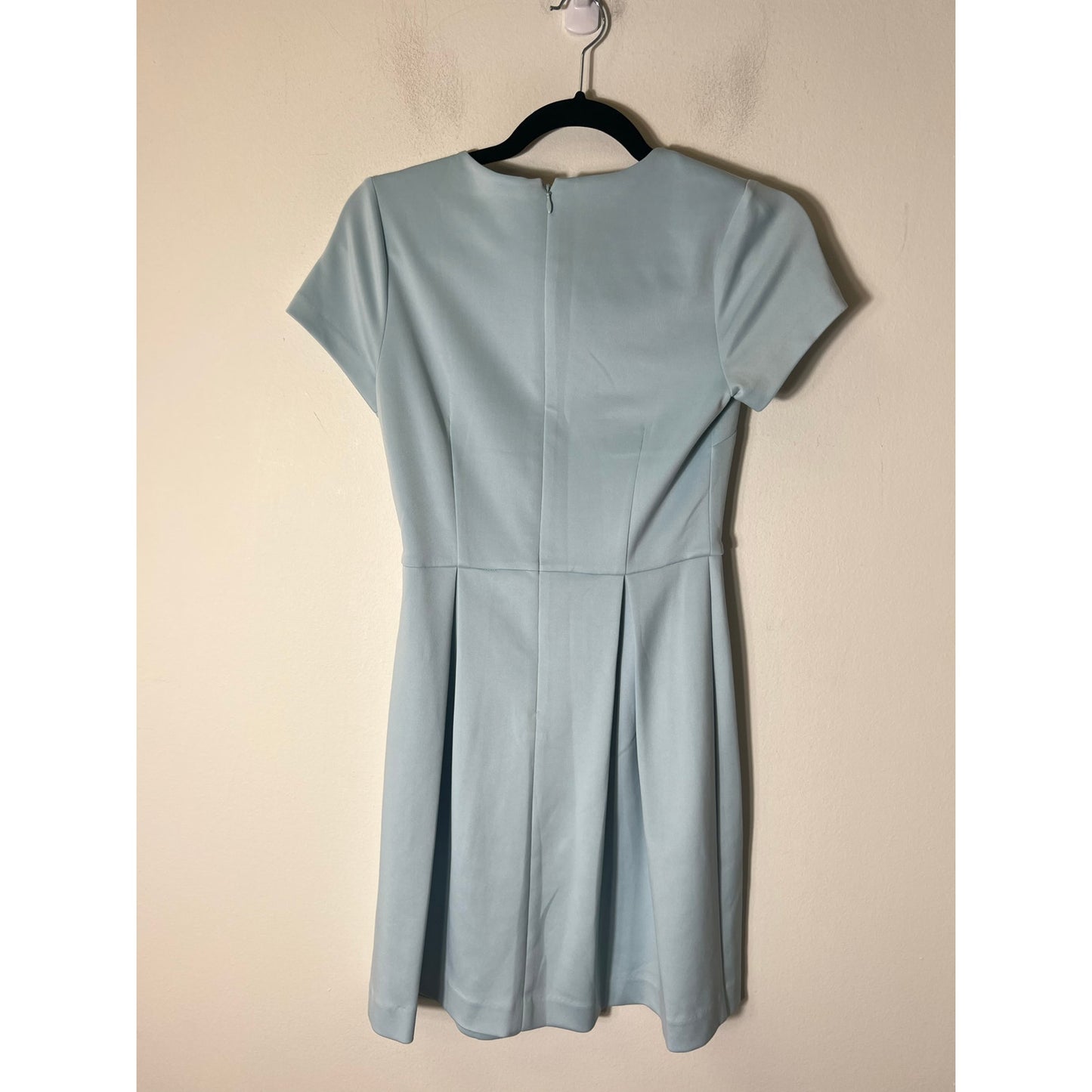 Betsey Johnson Mint SS Mini Dress W Flower Embellishment Around Neck Sz 0