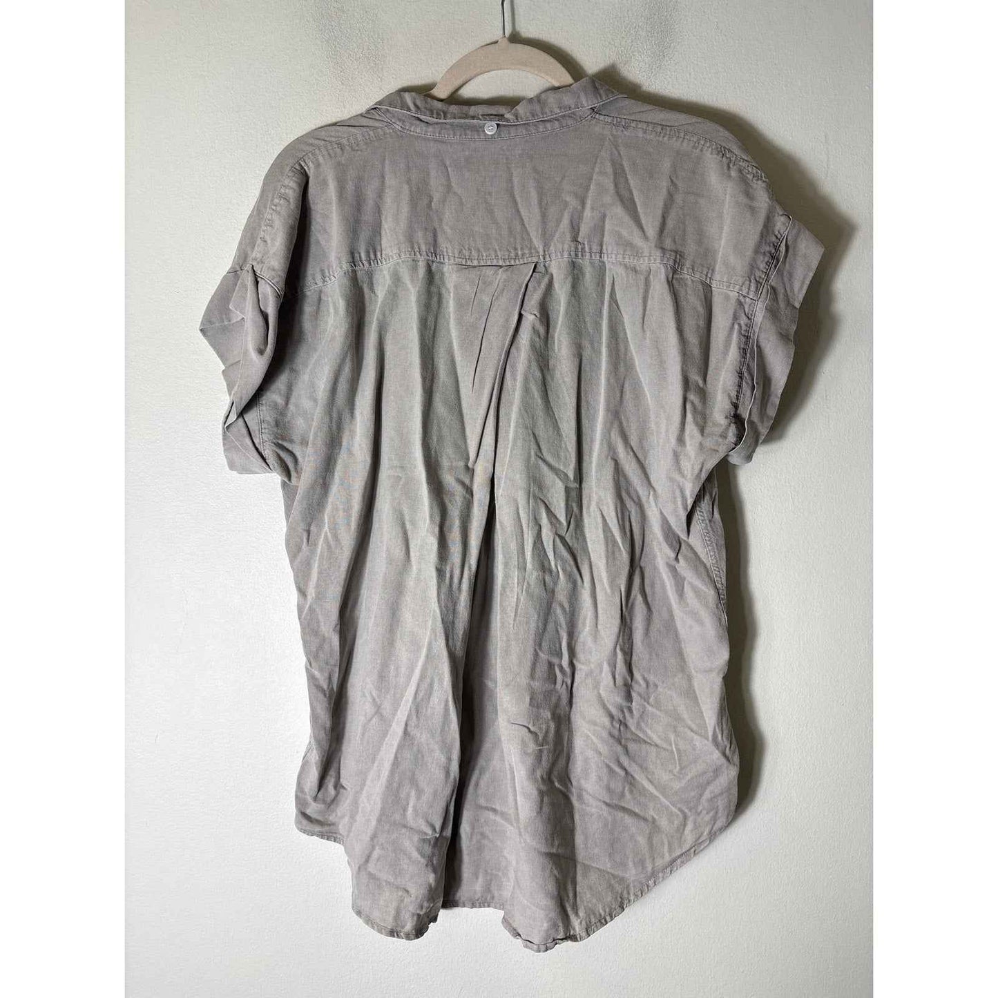 Thread and Supply Brown Button Up Short Sleeved Shirt Sz M