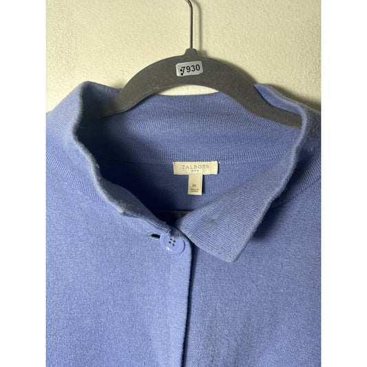Talbots Lilac Long Sleeve Button Up Cardigan Sweater Sz XL