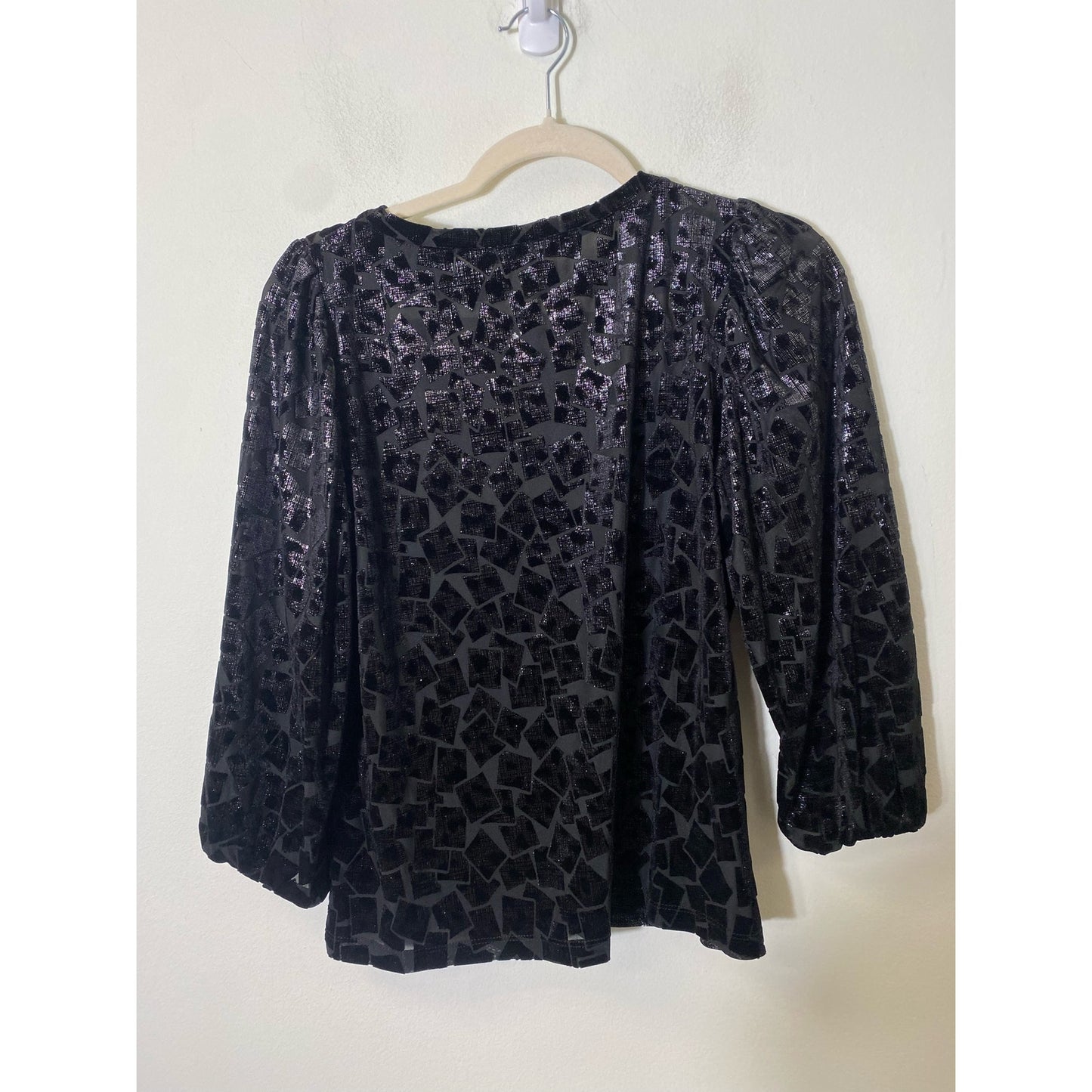 Elliott Lauren Black Long Sleeve Blouse Sz S
