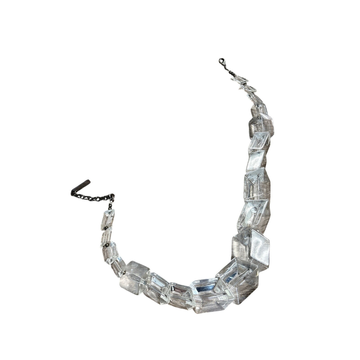 Lafayette 148 Clear Acrylic Necklace Length is 21"
