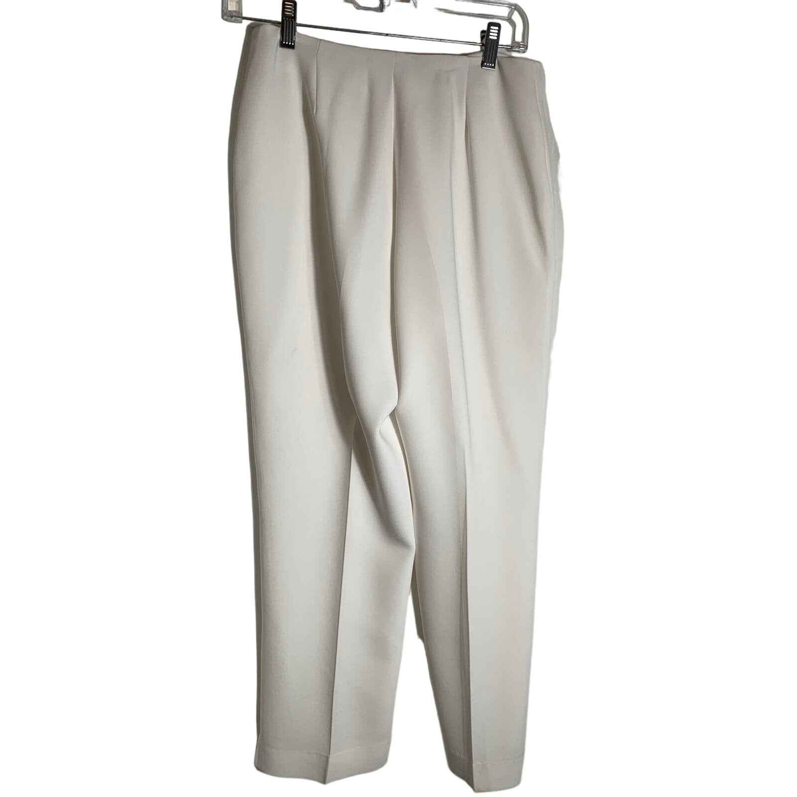 Louben White Straight Leg Dress Pants Sz 2P