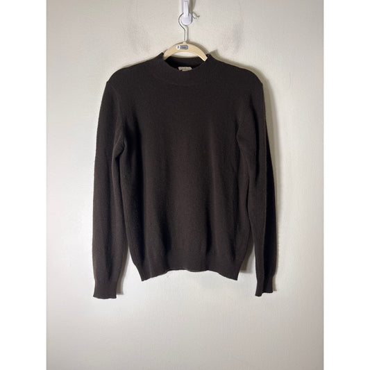 Belford Chocolate Brown Mock Neck Sweater Sz L
