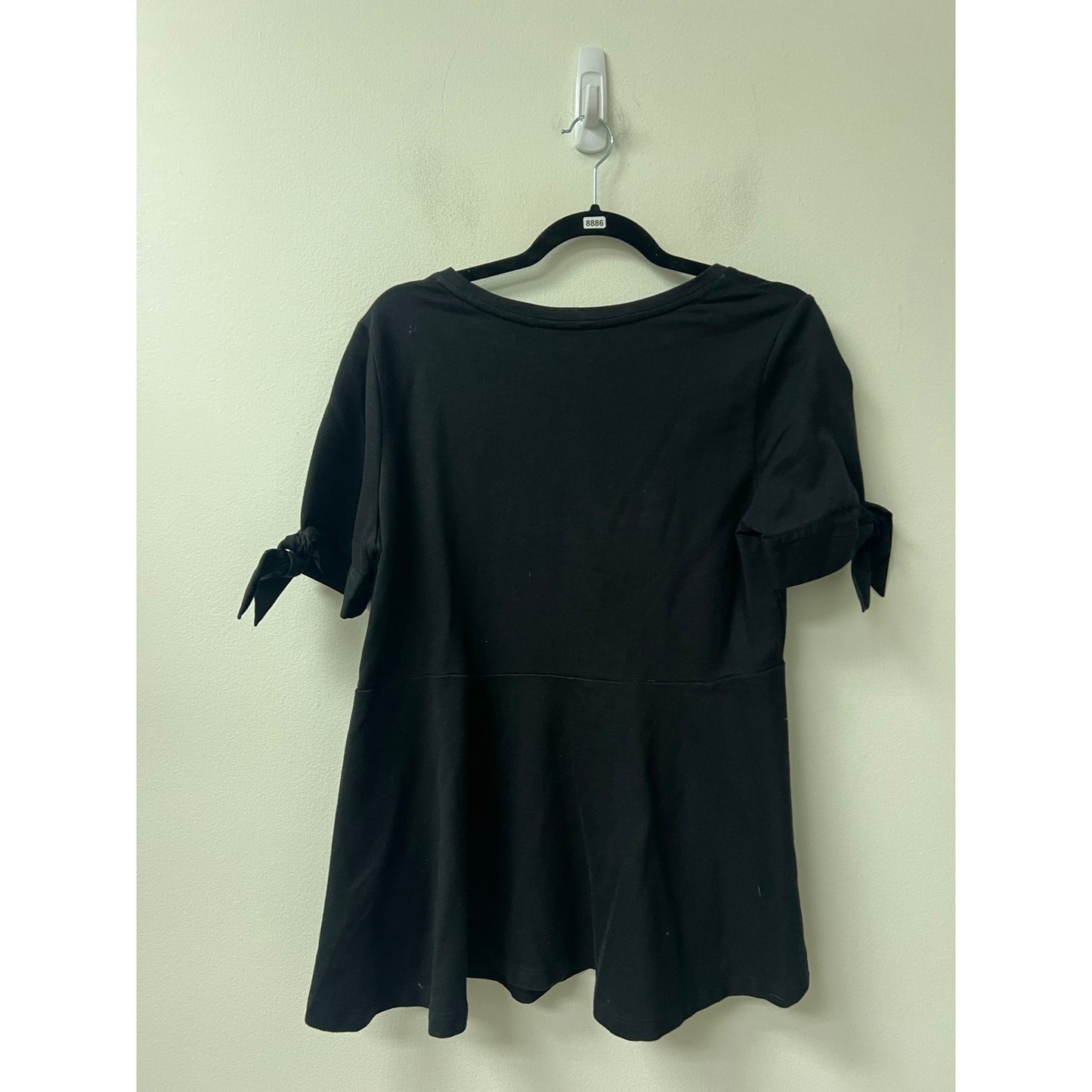 Crown & Ivy Black Short Sleeve Top Sz M