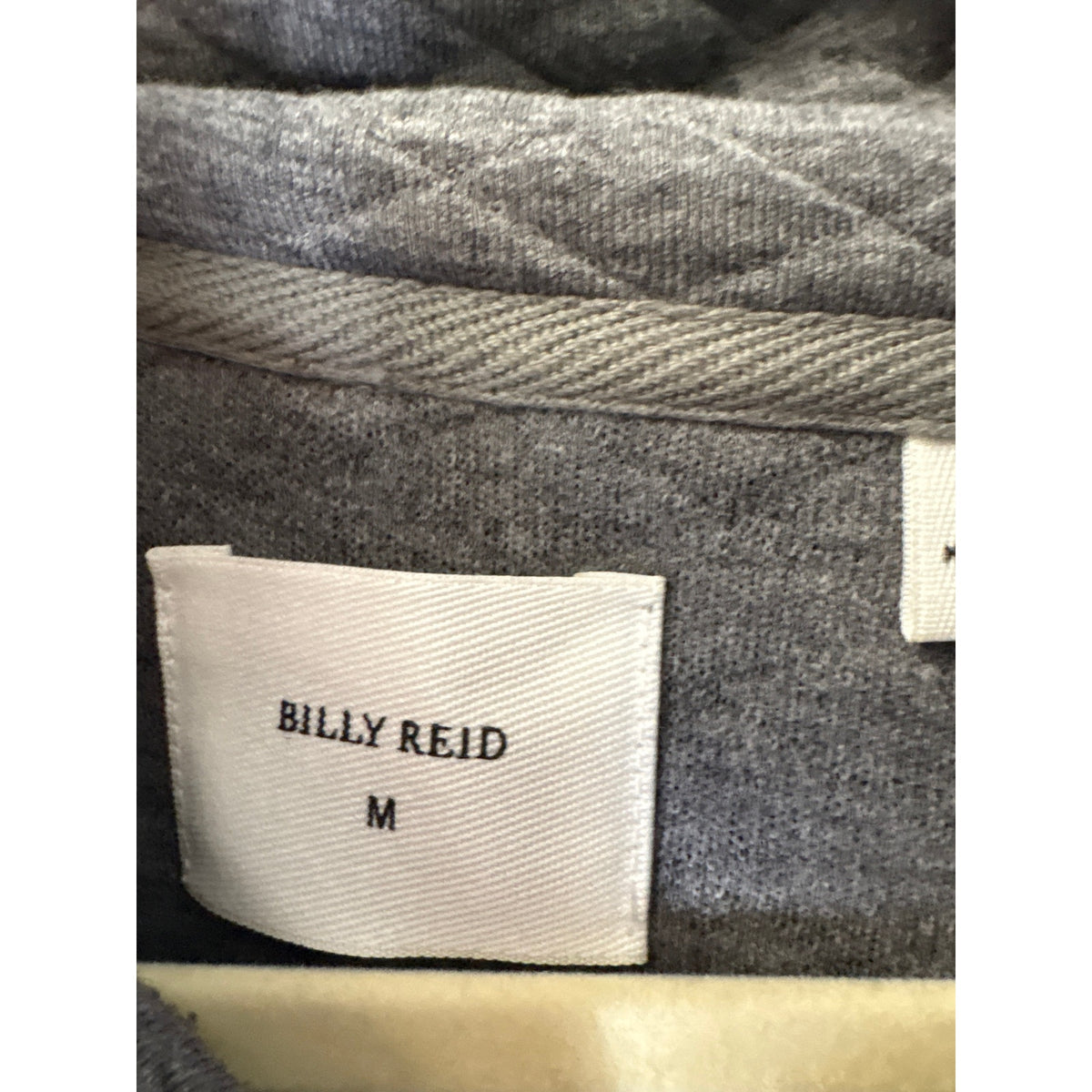 Mens Billy Reid Gray Quilted Pullover Sz M