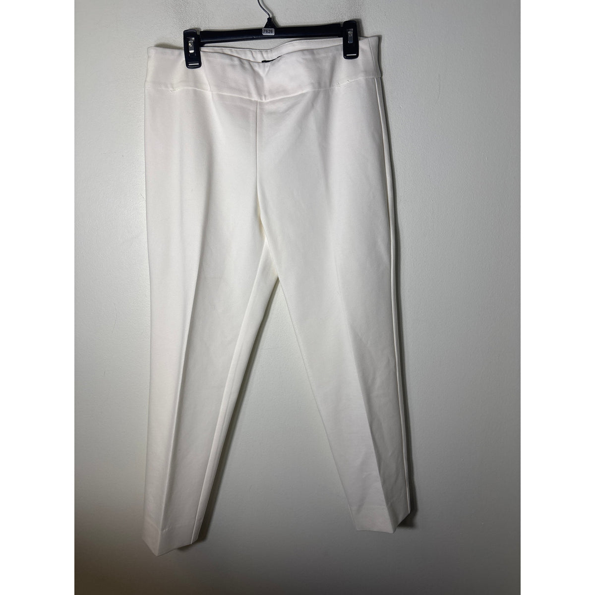 Estelle and Finn Off White Straight Leg Pull On Ankle Pants Sz 12