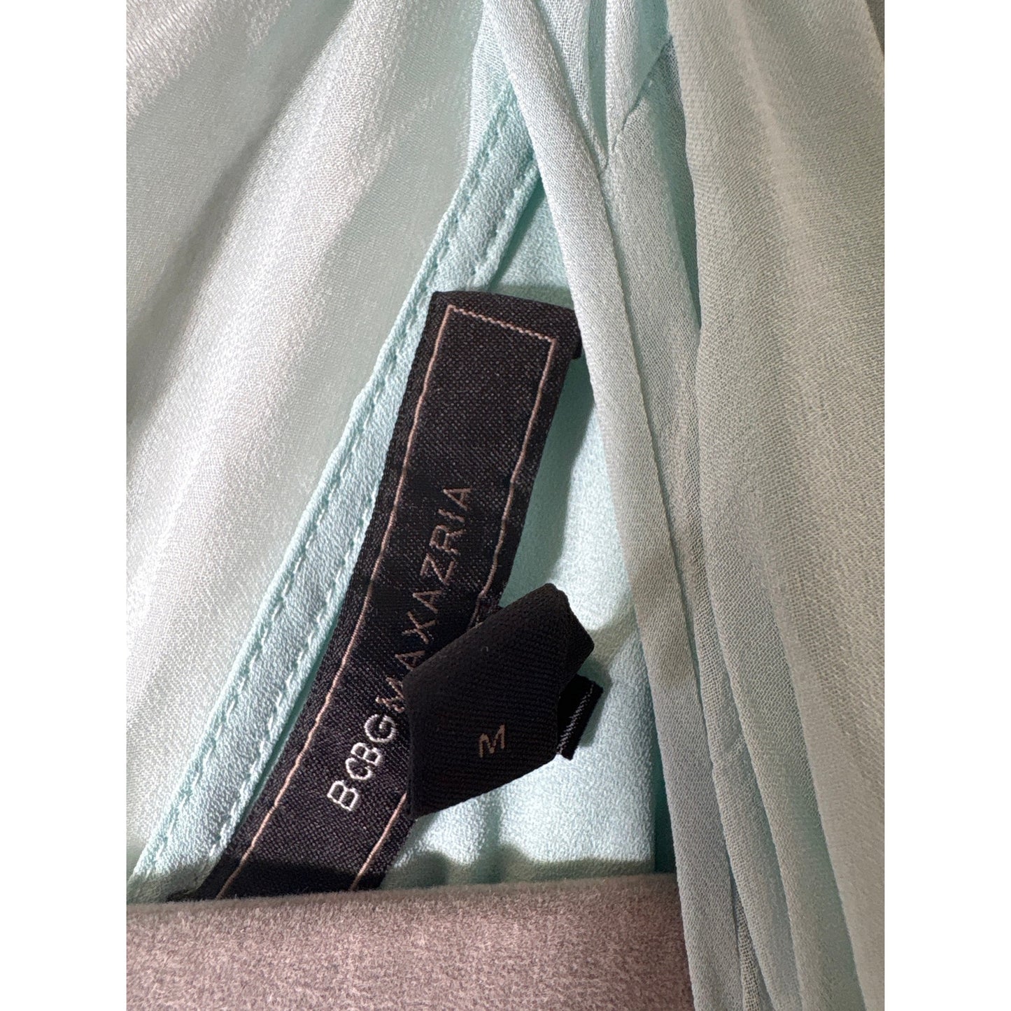 BCBG Mint Green Layered Dress with Hi Low Hem Sz M