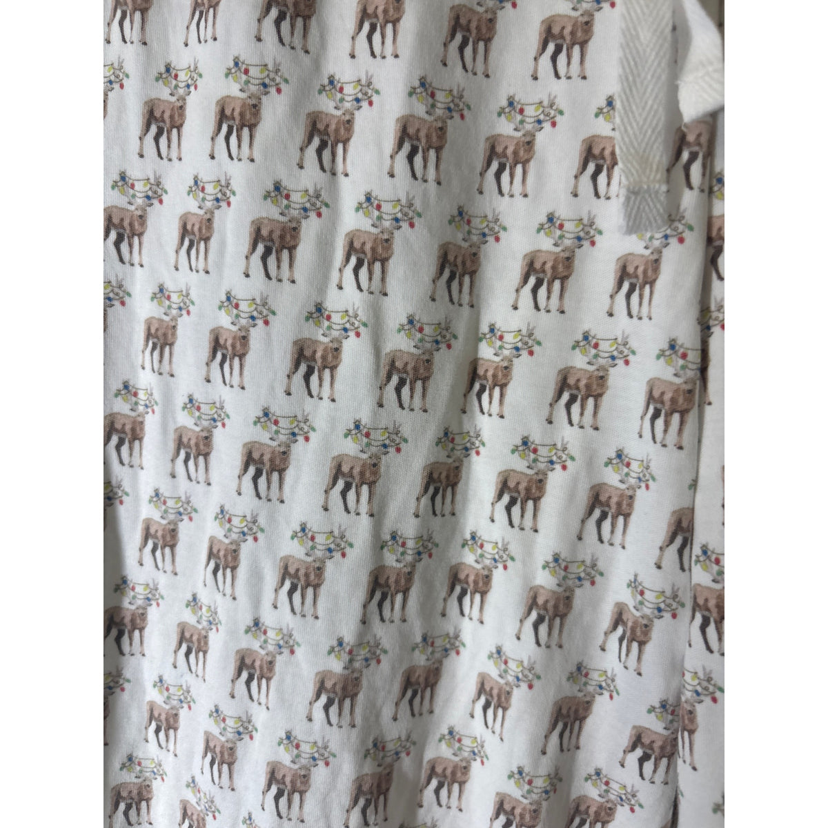 Girls Lila and Hayes White Reindeer Cotton PJ Pants Sz 7