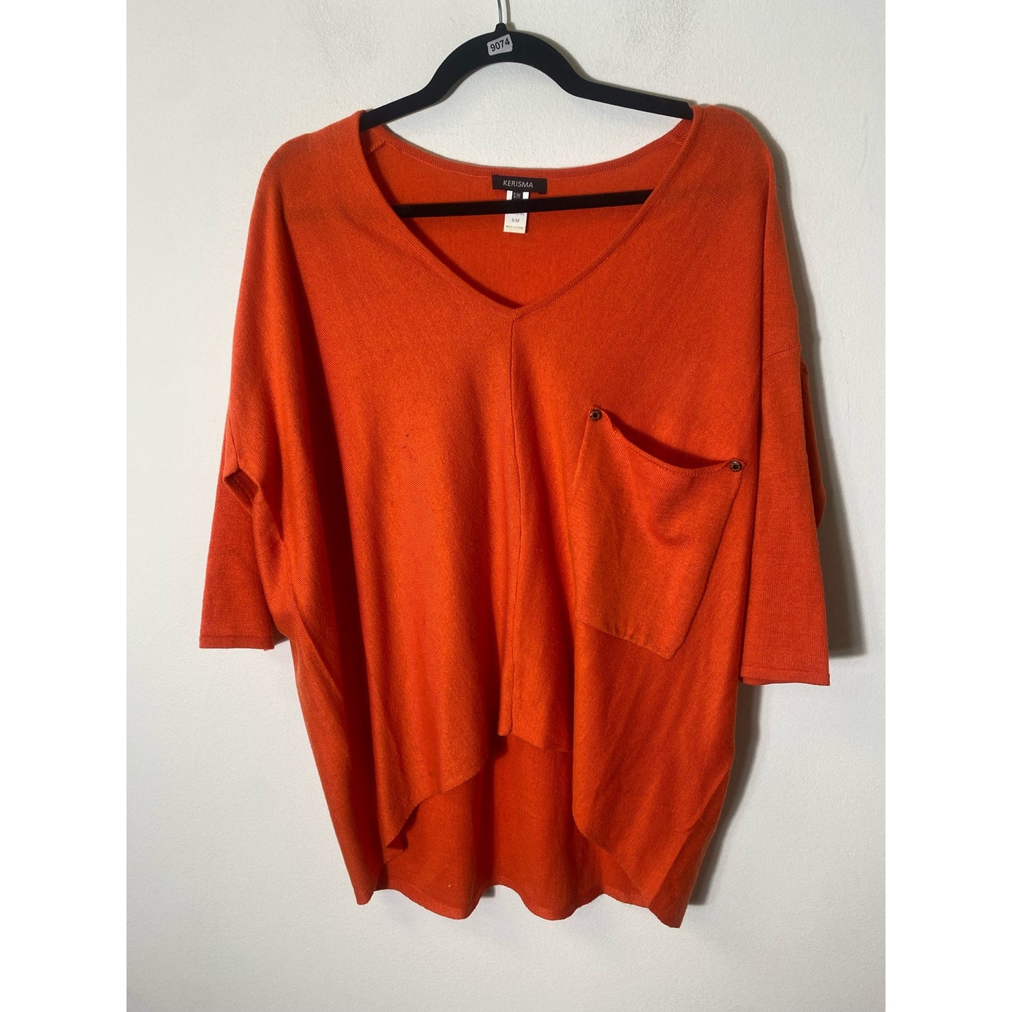 Kerisma Orange V-neck Tunic Sz S\M