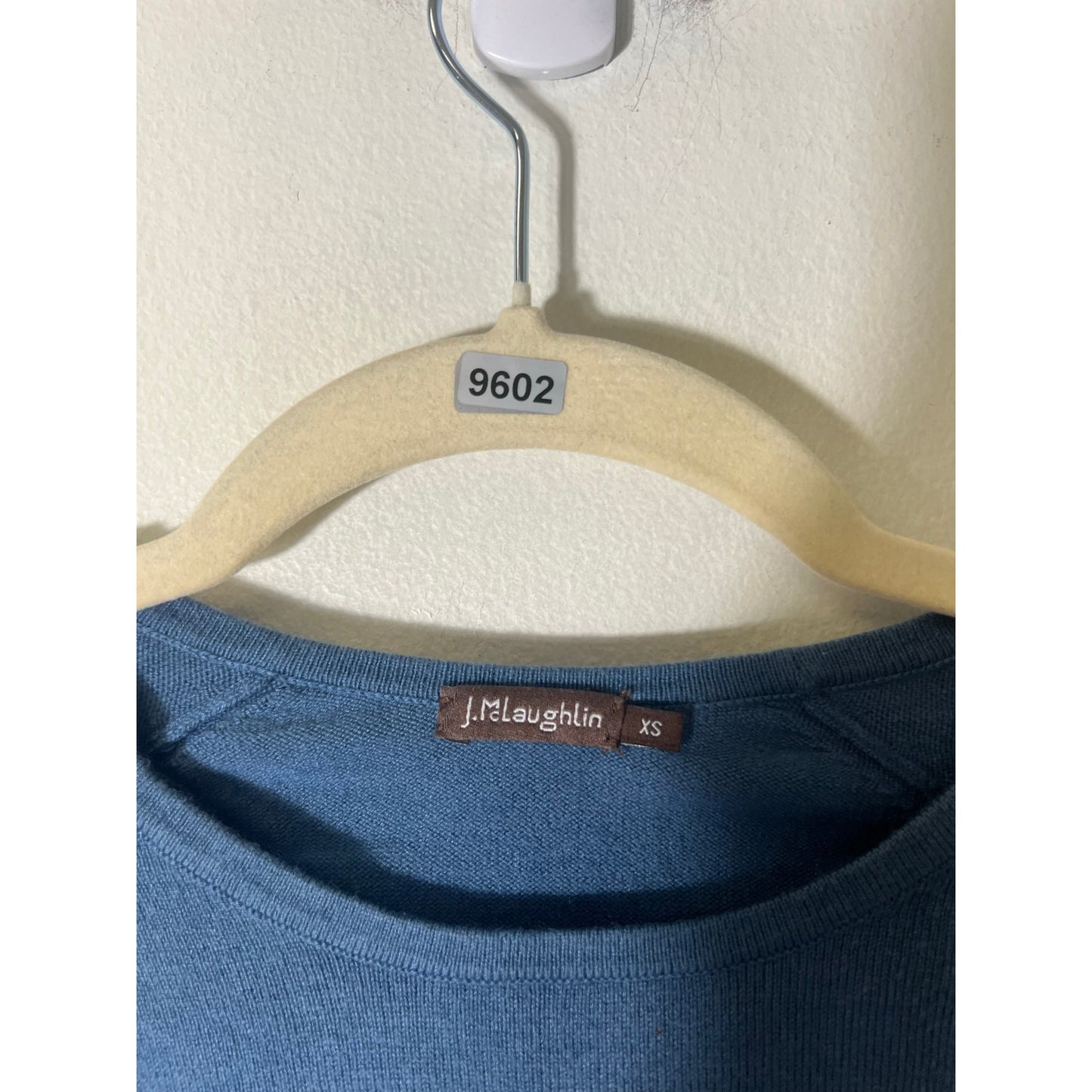 J. McLaughlin Blue Long Sleeve Cotton Blend Sweater Sz XS