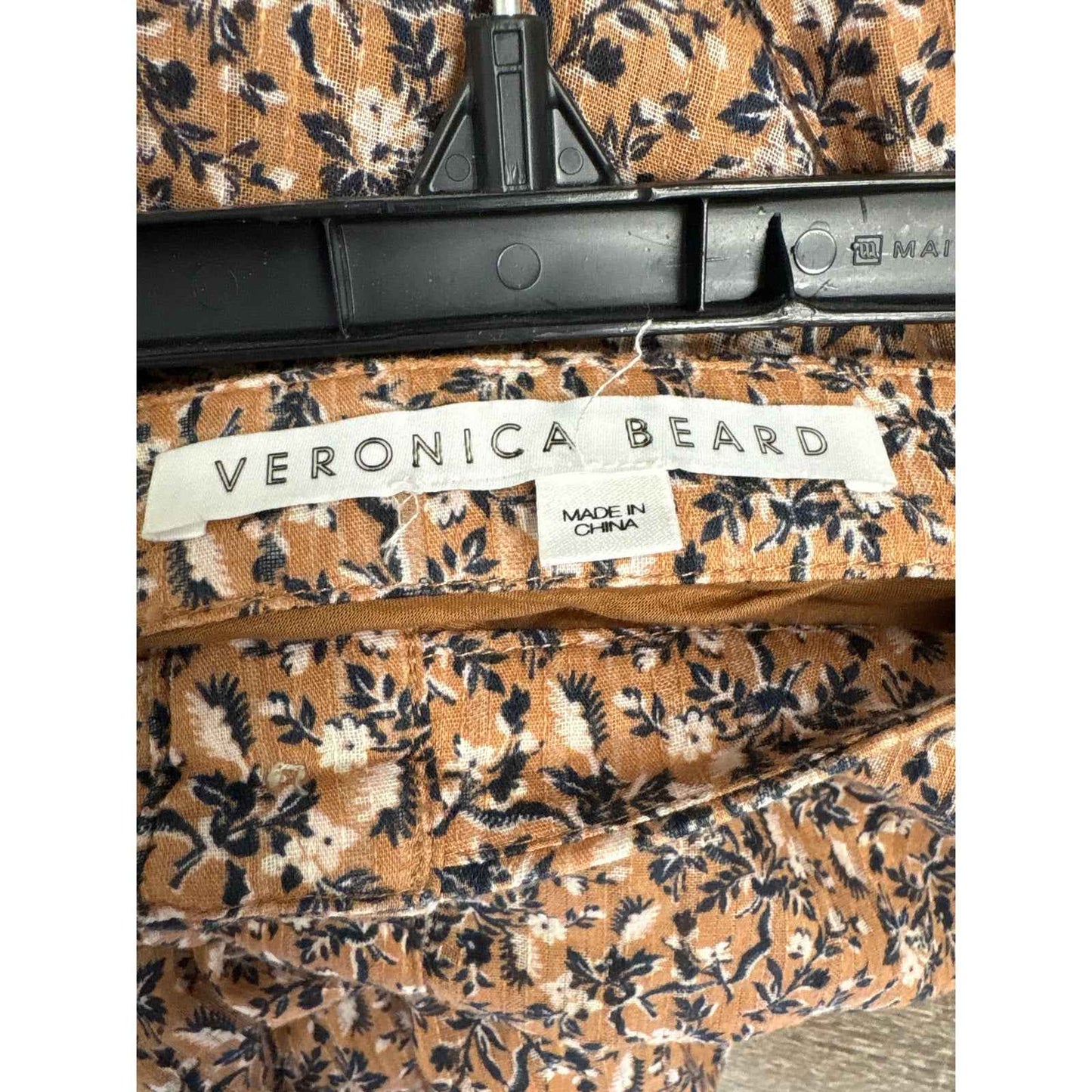 Veronica Beard Brown Floral Cotton Maxi Skirt Sz 8