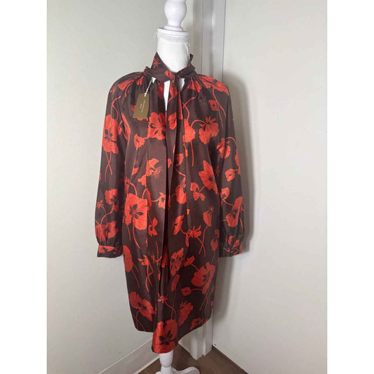 NWT Ann Mashburn Chocolate/Spice Maggice Dress M