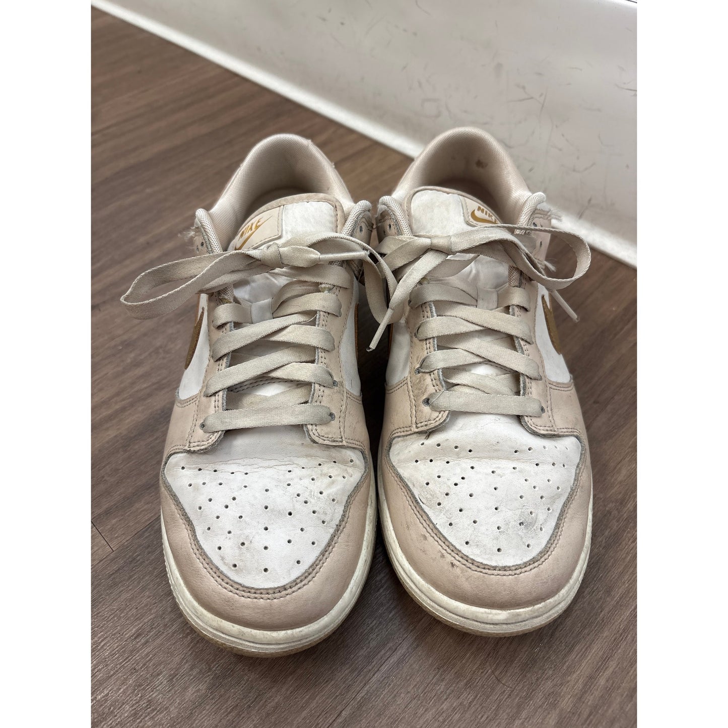 Nike Blush and Gold Tennis Shoes Sz 9.5