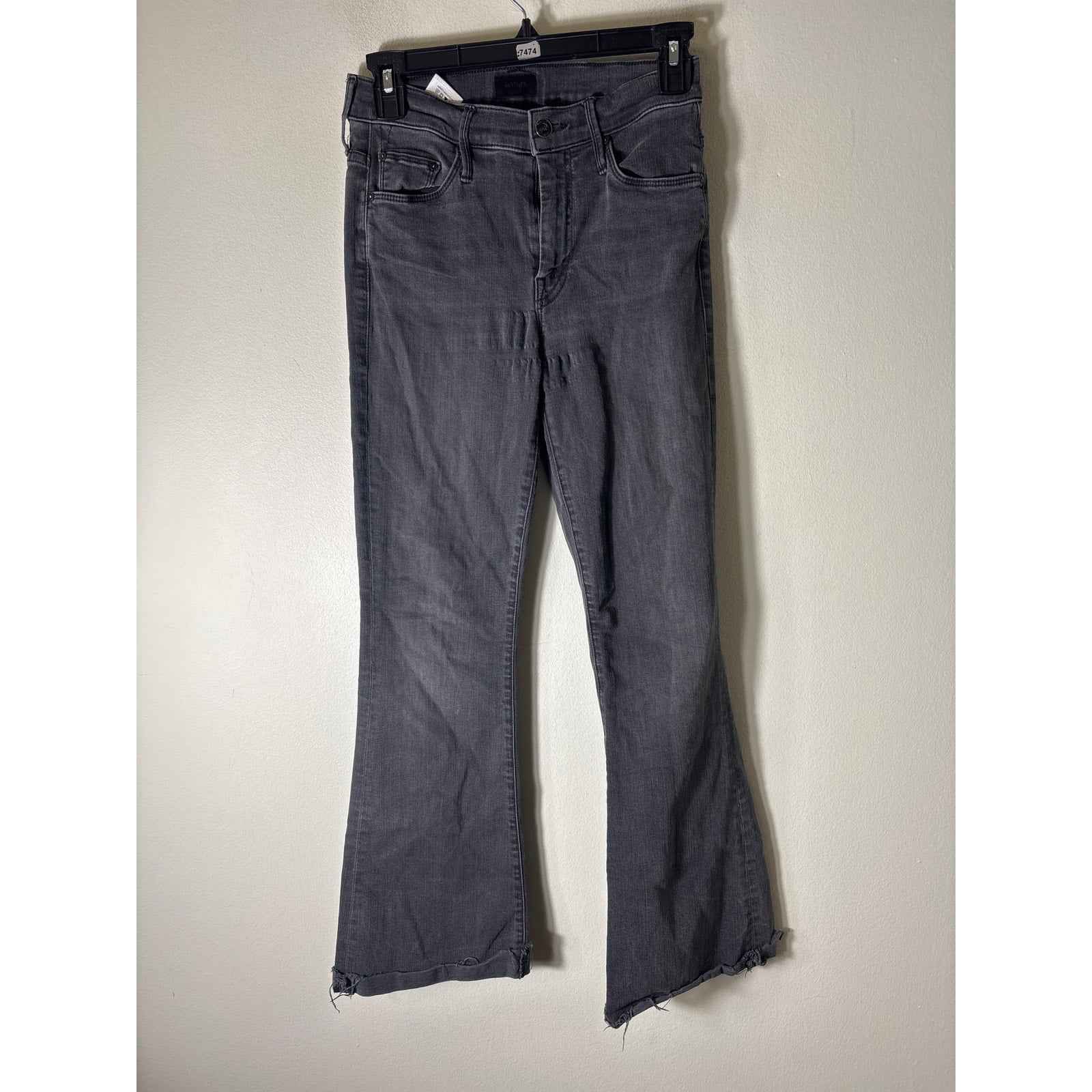 Mother Black Weekender Fray Denim Sz 25