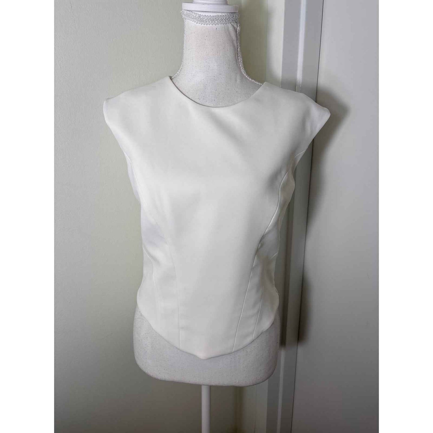 NWT Amanda Uprichard Ada Ivory Top sz S