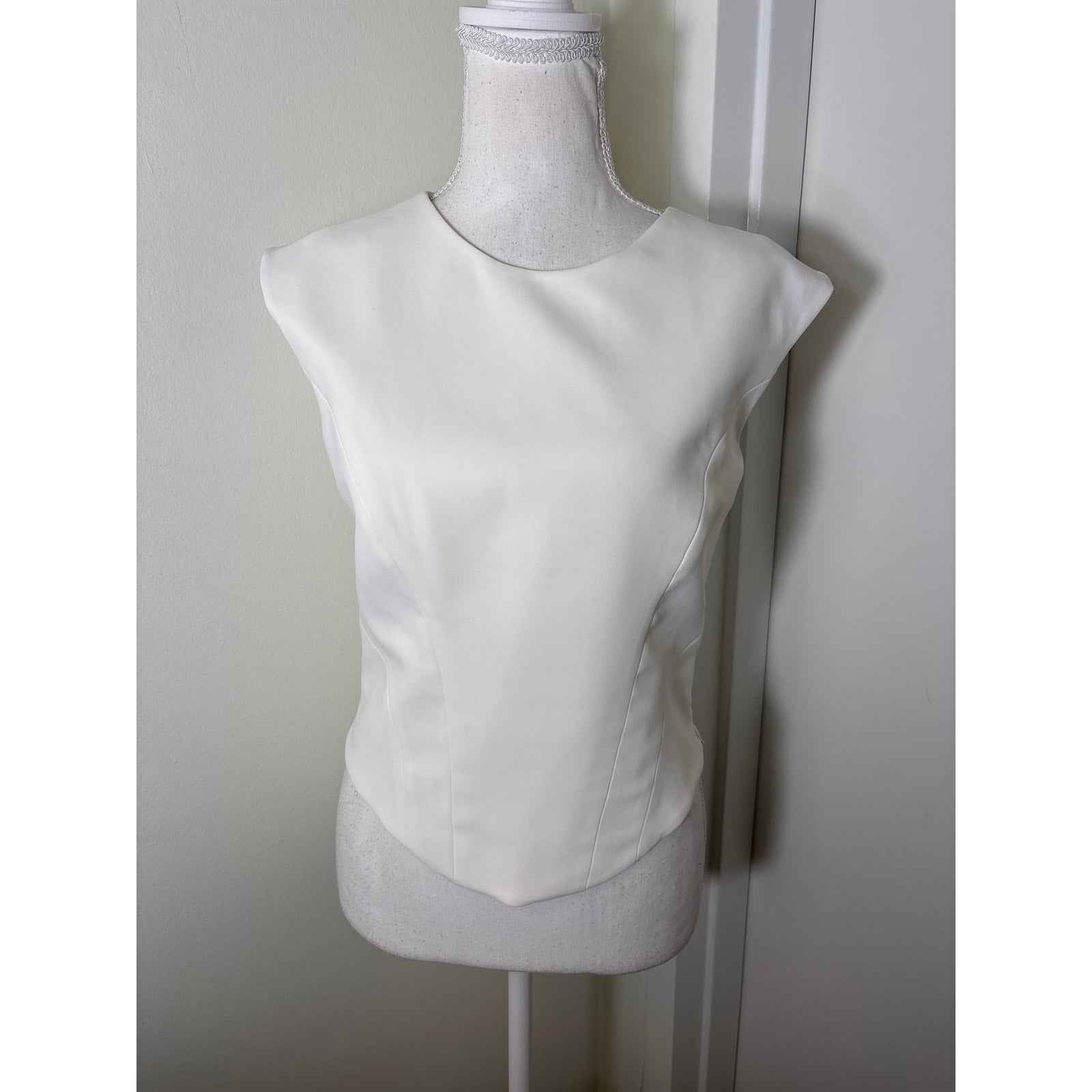 NWT Amanda Uprichard Ada Ivory Top sz S
