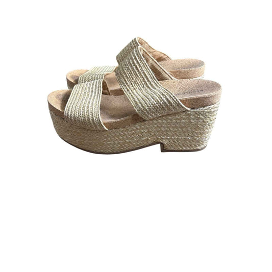 Kelsi Dagger Platform Rafia Sandals Sz 9