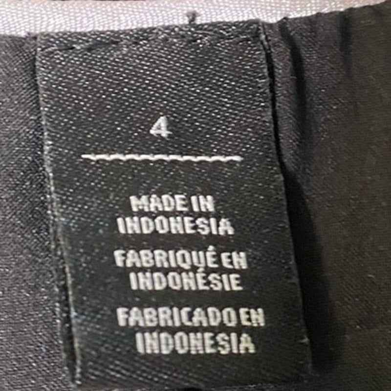 White|Black Structured Black Blazer Sz 4