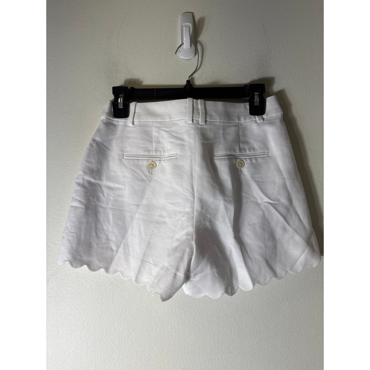 J.Crew White Scallop Short Sz 00