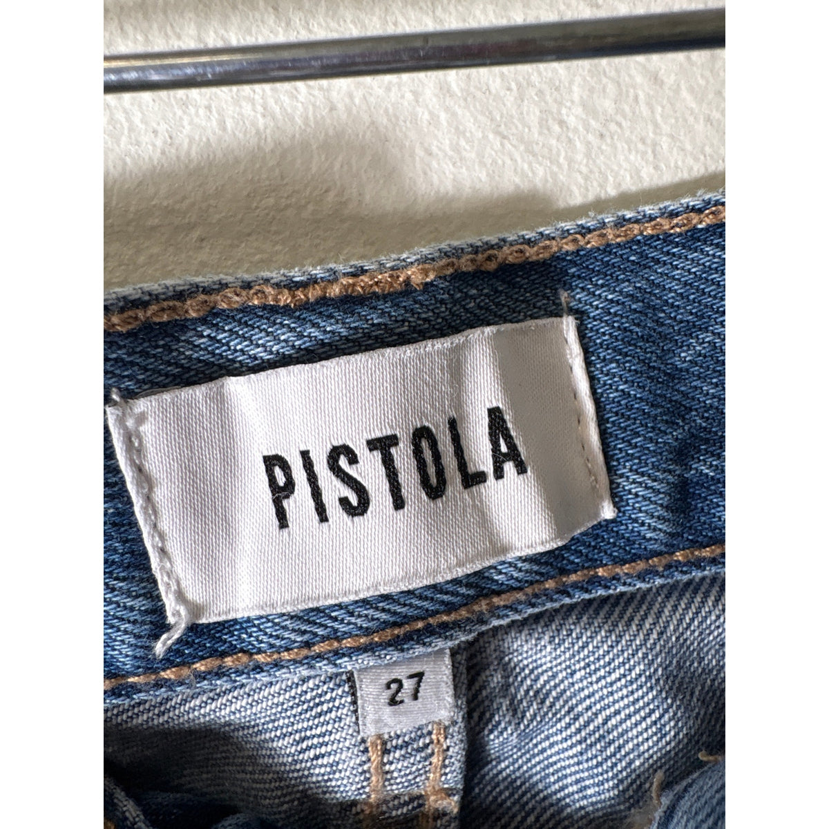 Pistola High Waist Slouchy Hole Denim Sz 27