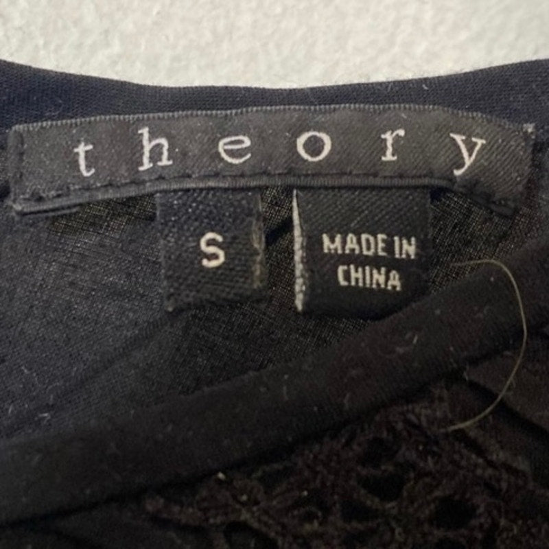 Theory Black Sleeveless Shirt Sz S